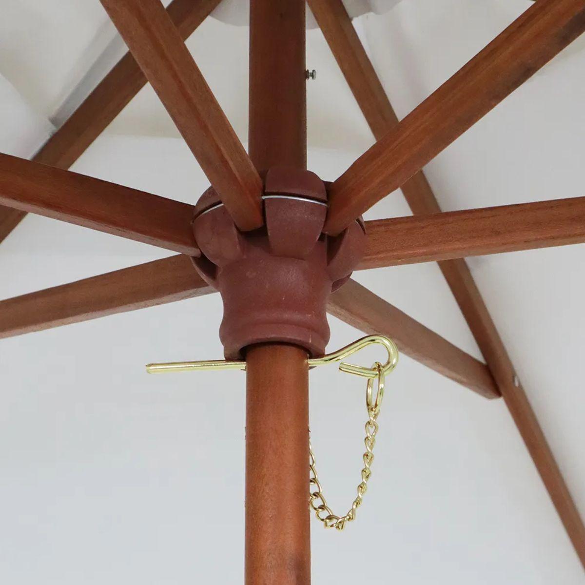 Ombrellone Madeira Cobertura PVC 2,00m Branco Bel Lazer - 6