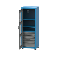 Armário com 2 Prateleiras reguláveis 5 Gavetas e Visor de acrílico ARM015A CMB - 2