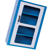 Armário com 3 Prateleiras e Visor de acrílico ARM027A CMB - 1