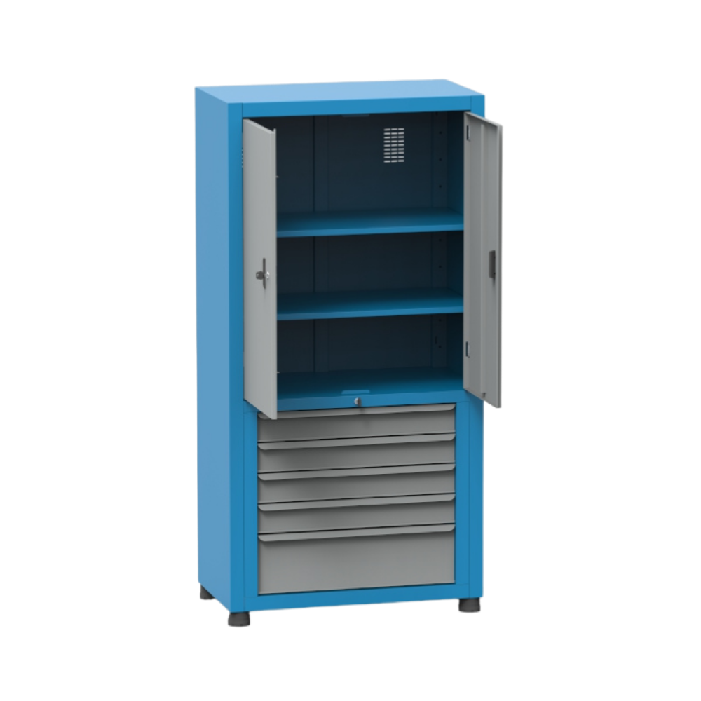 Armário Médio com 2 Prateleiras reguláveis e 6 Gavetas M ARM018 CMB - 2