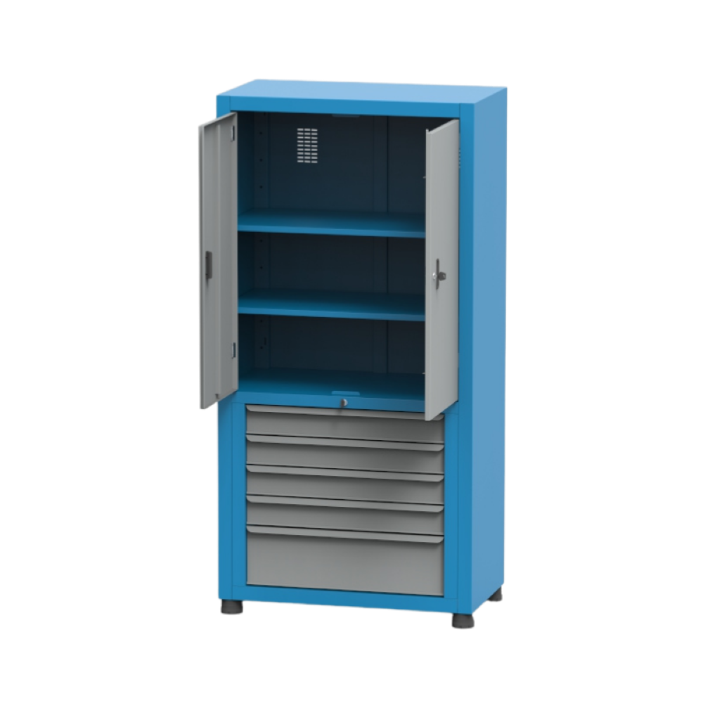 Armário Médio com 2 Prateleiras reguláveis e 6 Gavetas M ARM018 CMB - 3