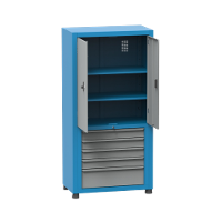 Armário Médio com 2 Prateleiras reguláveis e 6 Gavetas M ARM018 CMB - 2