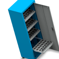 Armário com 4 Prateleiras porta cone ISO30 para 96 pecas ARM056 CMB - 1