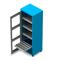 Armário com 3 Prateleiras porta cone ISO50 porta visor de acrilico para 72 pecas ARM055A CMB - 1