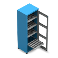 Armário com 3 Prateleiras porta cone ISO50 porta visor de acrilico para 72 pecas ARM055A CMB - 2