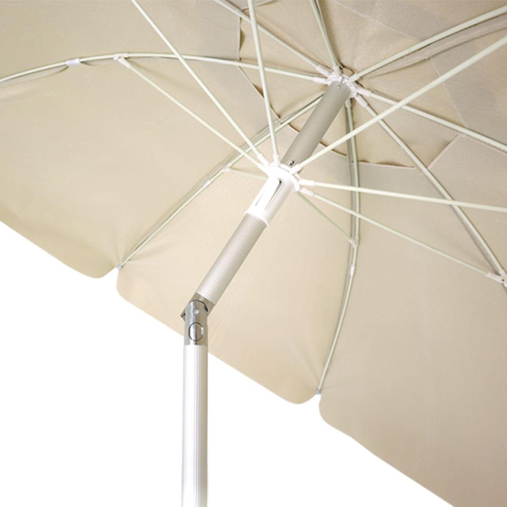 Guarda-Sol Bel 2,40 M Bagum Alumínio/Fibra De Vidro Bege - 6