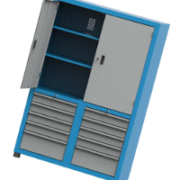 Armário com 2 Prateleiras reguláveis e 10 gavetas ARM003 CMB - 1