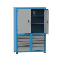 Armário com 2 Prateleiras reguláveis e 10 gavetas ARM003 CMB - 2