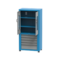 Armário Médio com 2 Prateleiras reguláveis 6 Gavetas M e Visor de acrílico ARM021A CMB - 3