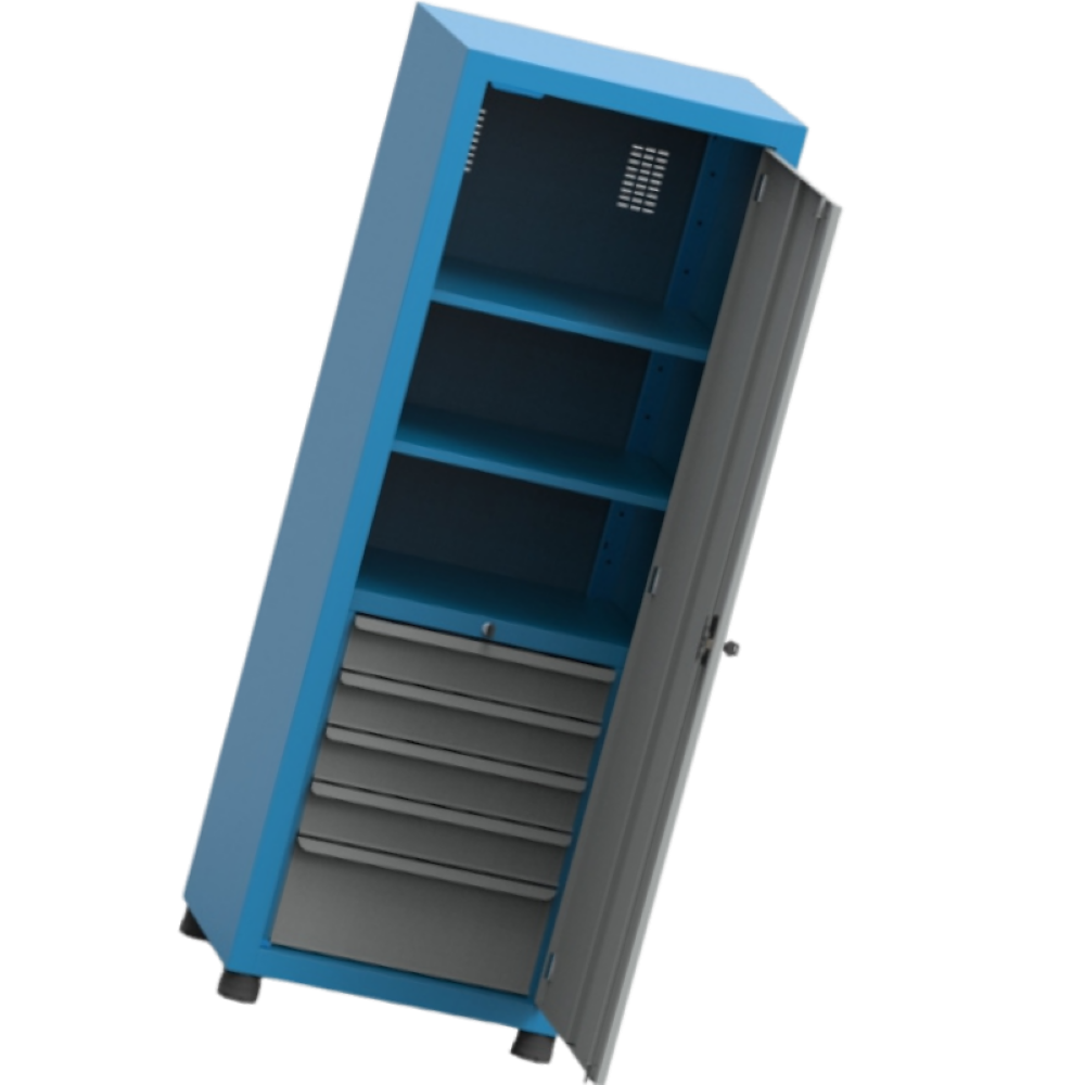 Armário Pequeno com 2 Prateleiras reguláveis e 5 Gavetas ARM012 CMB - 1