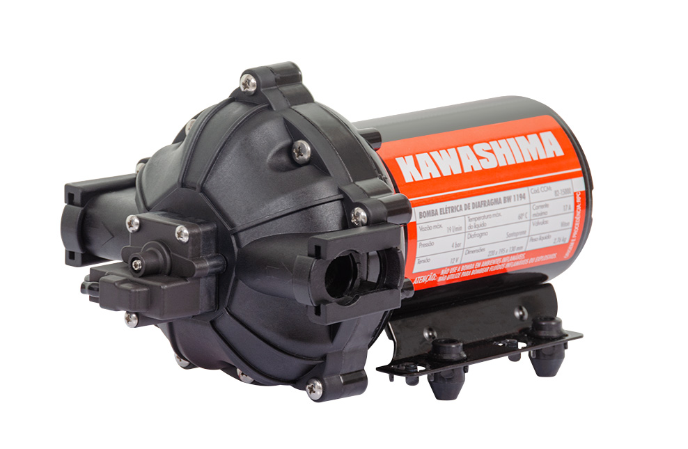 Bomba de Diafragma Pulverização Bw1194 12V 17 à 19 L/M 4Bar - 1