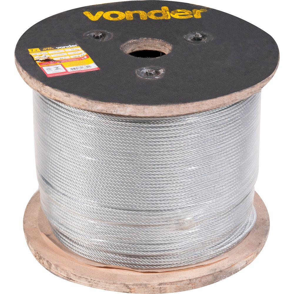 Cabo de Aço Galvanizado AA 3,97mm 5/32" 6X19m c/ 500m Vonder - 1