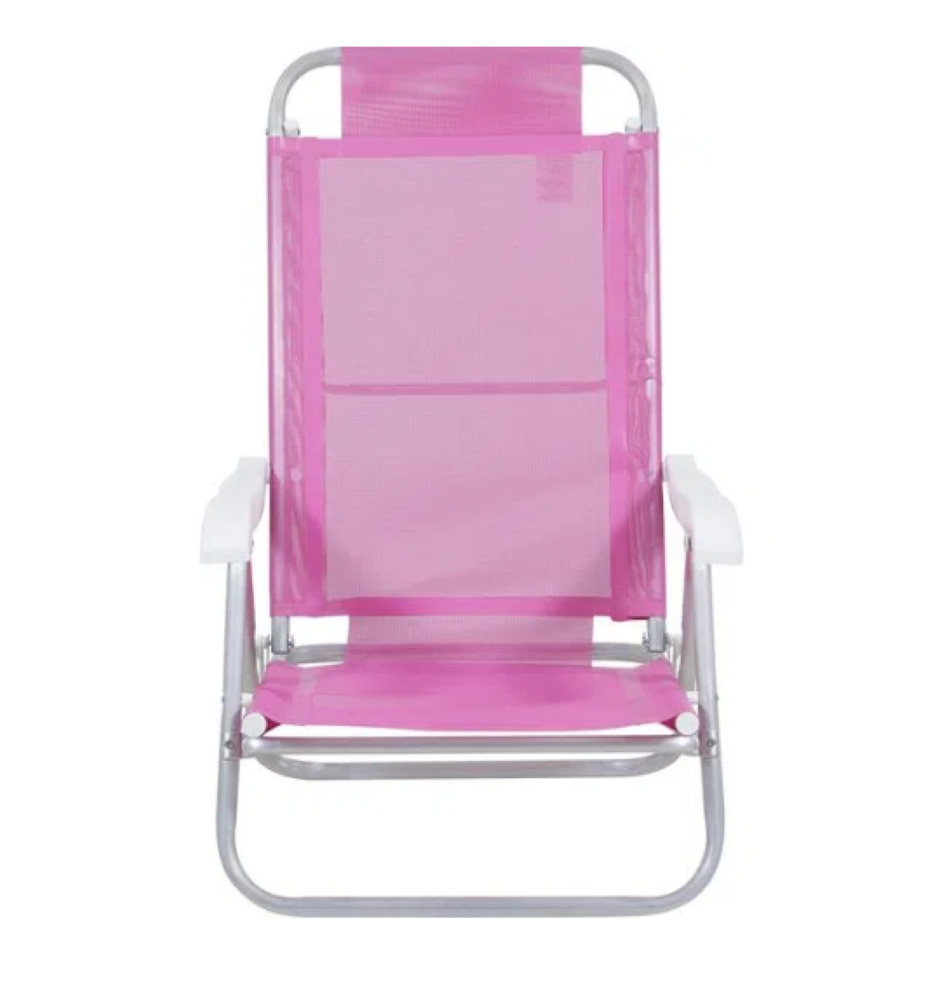 Cadeira Sunny Aluminio Sannet 6 Posicoes Rosa Bel - 2
