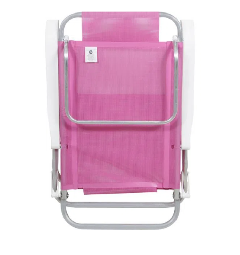 Cadeira Sunny Aluminio Sannet 6 Posicoes Rosa Bel - 3