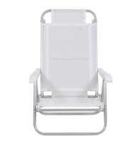 Cadeira Sunny Aluminio Sannet 6 Posicoes Branca Bel - 2