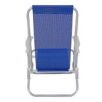 Cadeira Reclinável Lazy 4 Posições em Alumínio Azul Bel - 2