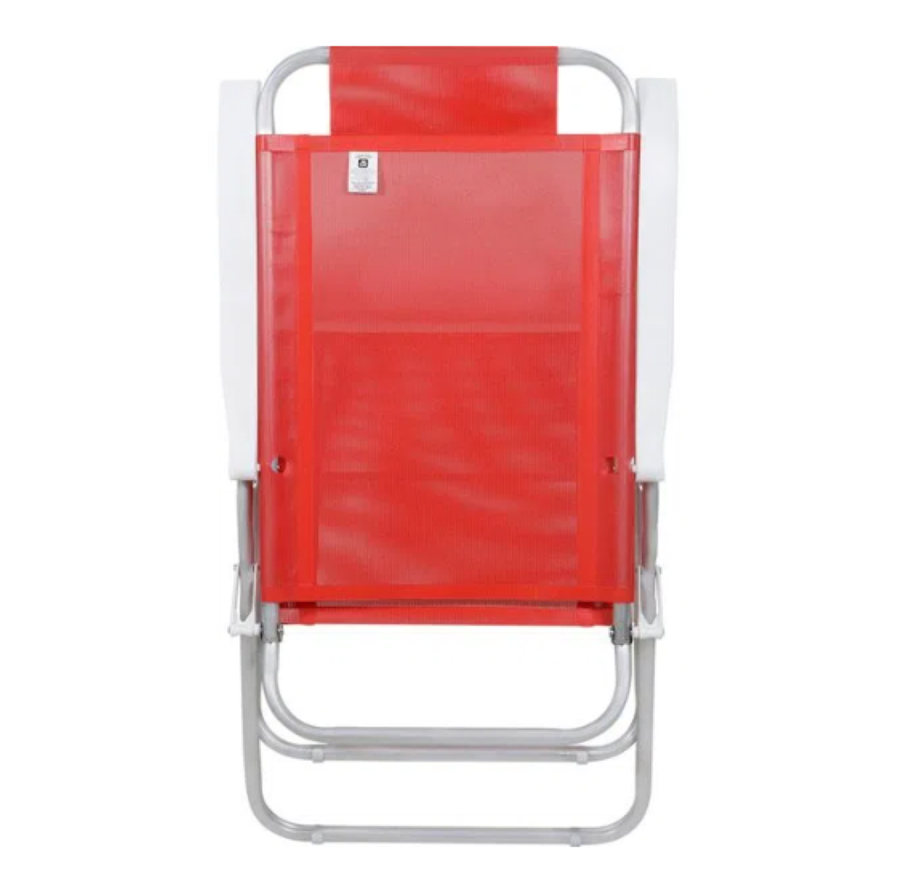 Cadeira Prosa Aluminio 4 Posicoes Sannet Vermelha Bel - 4