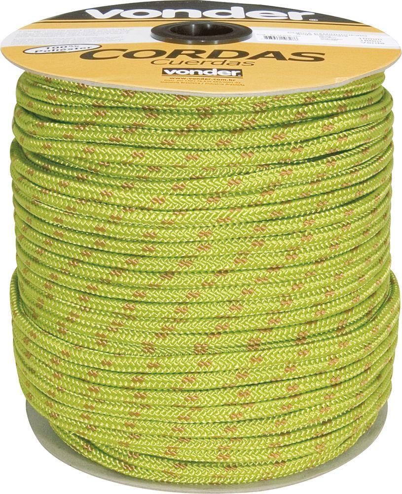 Corda Trançada 12,0mm 11,0kg 111m Verde Vonder - 1