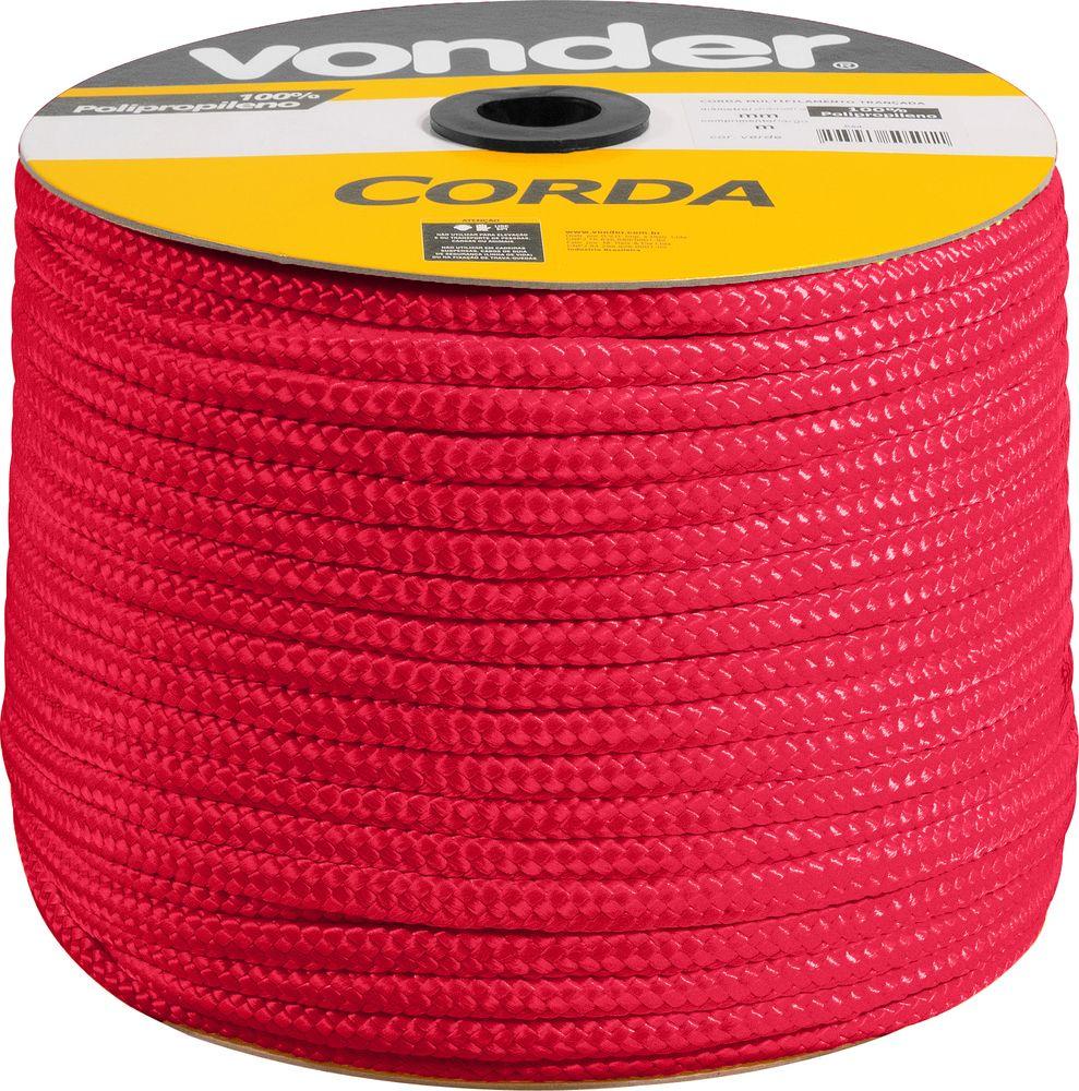 Corda Multifilamento Trançada 12mm 140m Vermelha Carretel - - 1