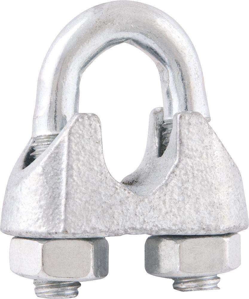 Clips p/ cabo aço 1/2" leve galv c/ 2 pç cart Vonder - 1