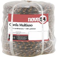 Corda Multifilamento Trançada 16mm 13kg 85 Metros Cinza Nove54 Poliéster Rolo Multiuso Caminhoneiro