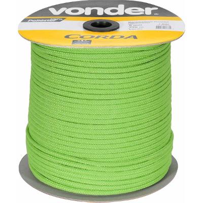 Corda Multifilamento Trançada 8,0mm 11,0kg 228 Metros Verde 
