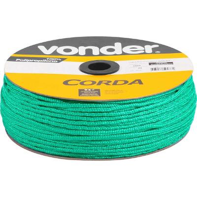 Corda Multifilamentada Trançada 4mmx360m 2,9kg Verde Polipro