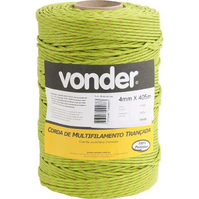 Corda Multifilamento Trançada 8,0mm 11,0kg 228 Metros Verde 