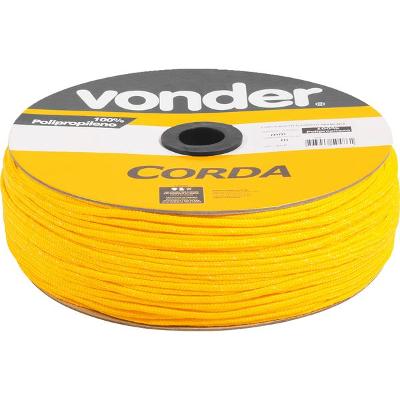 Corda Multifilamentada Trançada 5mmx250m 2,7kg Amarela Polip