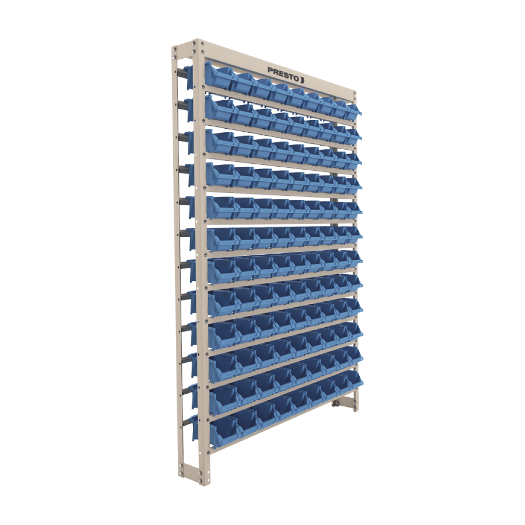 Estante Gaveteiro com 108 Gavetas n3 Azul e bege Presto - 2