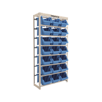 Estante Gaveteiro com 21 Gavetas n7 Azul e bege Presto - 2