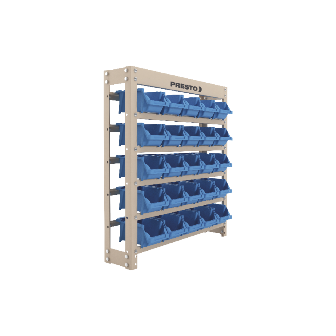 Estante Gaveteiro com 25 Gavetas n3 Azul e bege Presto - 1