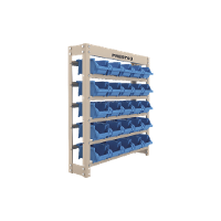 Estante Gaveteiro com 25 Gavetas n3 Azul e bege Presto - 1