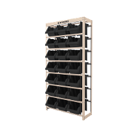 Estante Gaveteiro com 21 Gavetas n7 Preto e bege Presto - 2