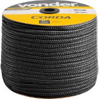 Corda Multifilamentada Trançada 8mmx258m 7,45kg Preto Polipr - 1