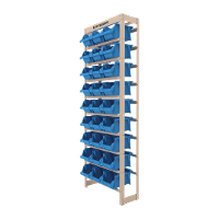 Estante Gaveteiro com 27 Gavetas n5 Azul e bege Presto - 2