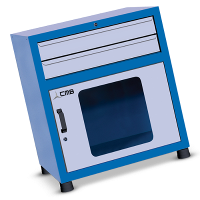 Gaveteiro modular grande com 1 Porta visor de acrilico e 2 Gavetas GAV816A CMB