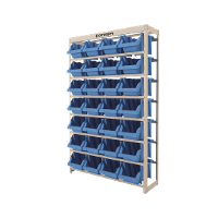 Estante Gaveteiro com 28 Gavetas n7 Azul e bege Presto - 2