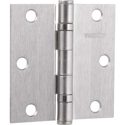 Dobradiça p/ porta 3" aço carbono niquelado c/ 3 pç Vonder