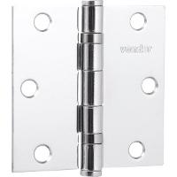 Dobradiça p/ porta 4" aço carbono cromado c/ 3 peças Vonder - 1