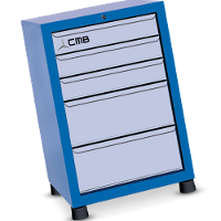 Gaveteiro modular pequeno com 5 Gavetas GAV605 CMB - 1