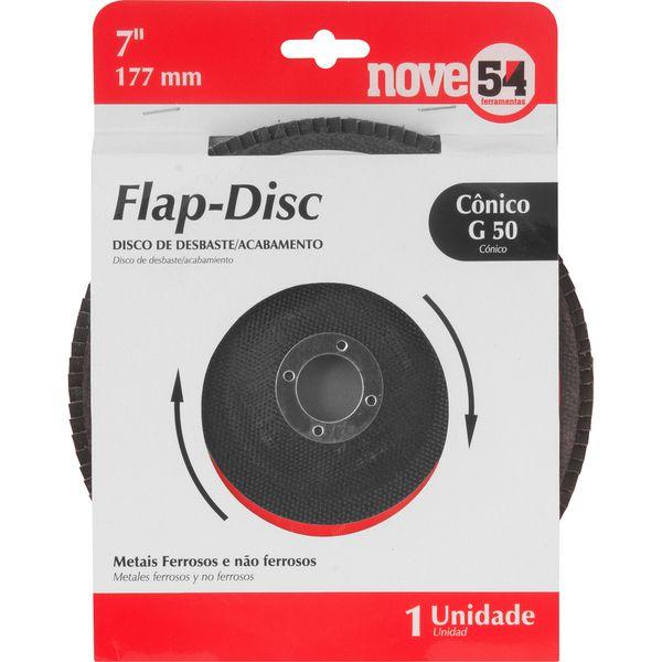 Flap-Disc Cônico 7" G50 Costado Fibra - Nove54 - 3