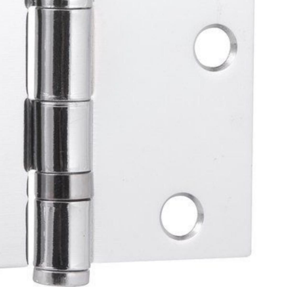 Dobradiça p/ porta 3.1/2" aço carbono cromado c/ 3 pç Vonder - 3