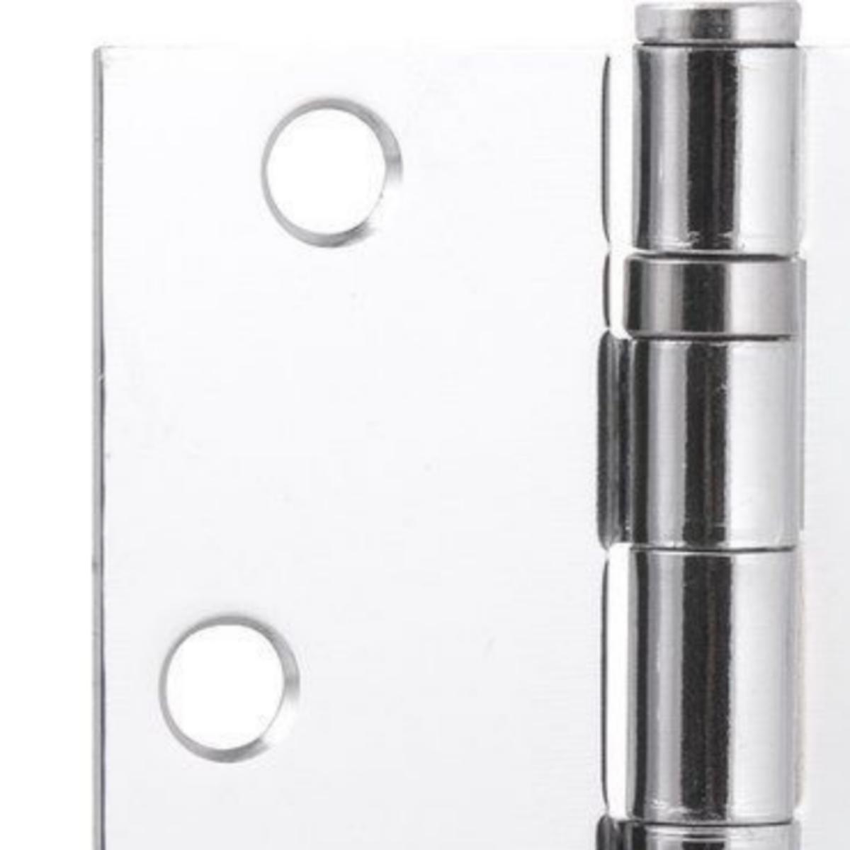 Dobradiça p/ porta 3.1/2" aço carbono cromado c/ 3 pç Vonder - 4