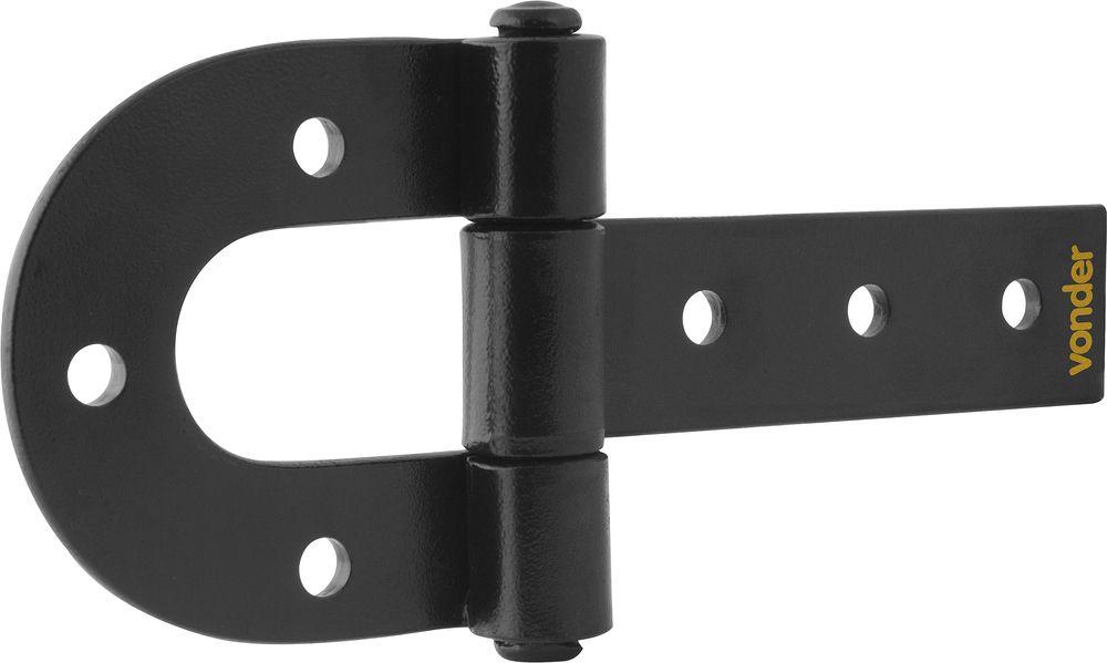 Dobradiça para porteira 420mm aço carbono pintado Vonder - 5