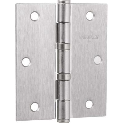Dobradiça Para Porta 3.1/2  Aço Carbono Niquelado Com 3 Peça