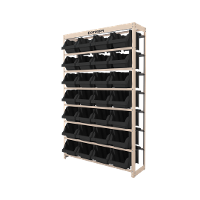 Estante Gaveteiro com 28 Gavetas n7 Preto e bege Presto - 1