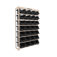 Estante Gaveteiro com 28 Gavetas n7 Preto e bege Presto - 2