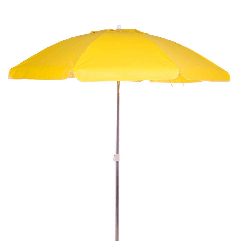 Guarda-Sol Bagum Articulado Vareta Fibra 2,0 M  Amarelo - 1