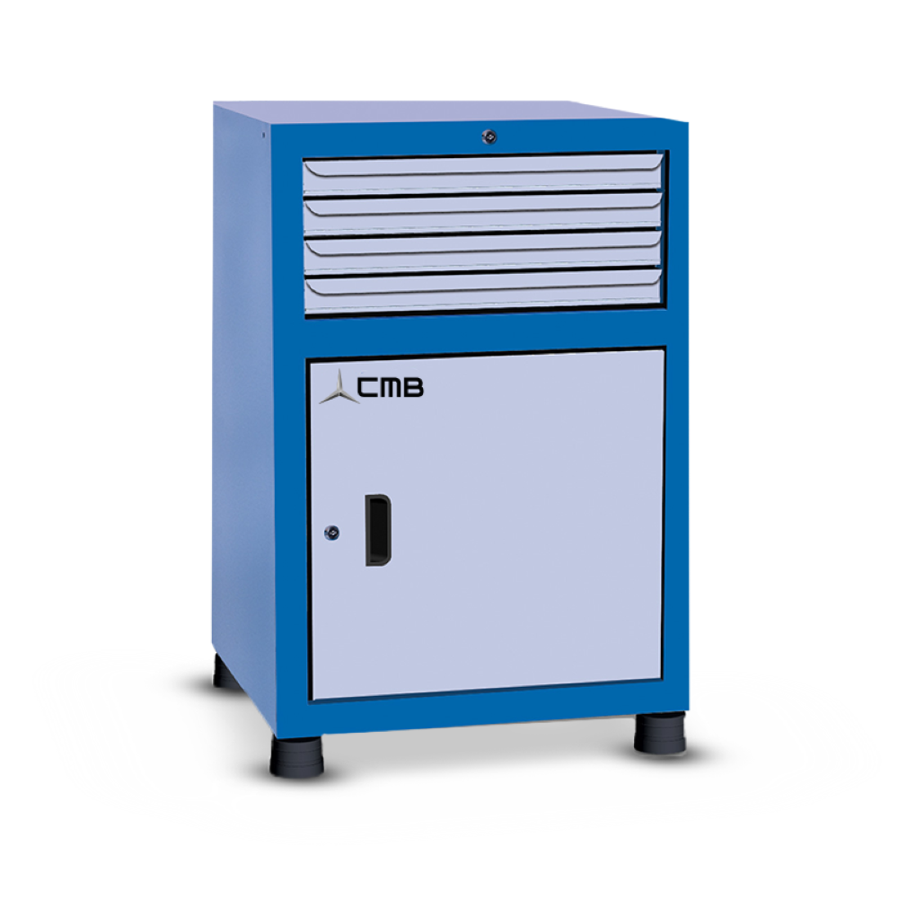 Gaveteiro modular pequeno com 1 Porta e 4 Gavetas GAV613 CMB - 3